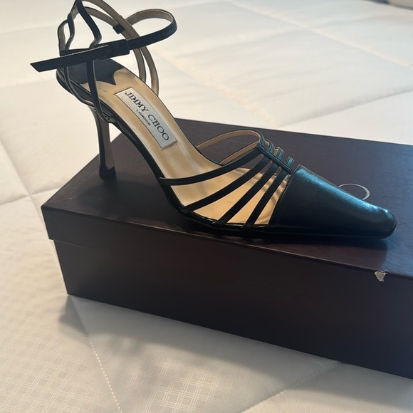 Jimmy Choo black leather heels